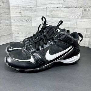 NIKE Land Shark Legacy Football Cleats Men's 10.5 Black Athletic Shoe 396232-011